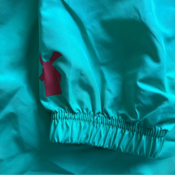 Dutch Bros Coffee Windbreaker Pullover Jacket Medium Green/Yellow - Picture 3 of 8